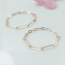 릴리앤코 14K 반지 레이어드 엄지 약지 검지 애끼 체인 반지 14K체인반지