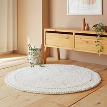 라뽐므 커들리 순면 원형 러그 90x90