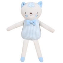 오가닉붐 유아용 롱롱이 고양이 애착인형, 남아