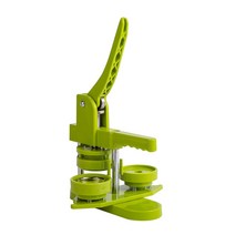 라운드 커팅 다이가있는 버튼 메이커 기계 diy 핀 버튼 맞춤형 배지 다이 커팅 프레스 만들기 손 도구 키즈, 플라스틱 금속, 초록, 1개