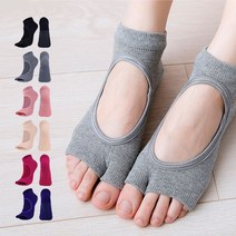 요가양말 필라테스양말 요가삭 토오픈 필라테스 양말 요가 삭스 논슬립 홈트 발레핏, 쿠팡 블랙