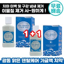 1+1 광동 맑은 덴탈케어 가글액 치약 250ml 치아 미백 화이트닝 유지 튼튼 구강 청결 상쾌 충치 예방 구취 제거 심미 잇몸 가글엑 추천 가족 시원한 효과 좋은 양치 칫솔, 1+1 (총2개입)