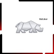 자동차 바디 그릴 배지 엠블럼 3D 금속 테일 스티커 스즈키 짐니 코뿔소 용 JB43 JB, Rhino Emblem Matte