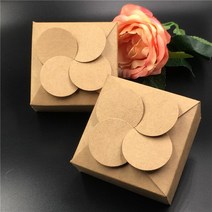 수납 박스12 개/몫 빈티지 레트로 크래프트 종이 풍차 상자 웨딩 파티 케이크 장식 패키지 골판지 컨테이너, 01 Brown
