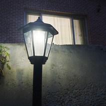 공간하우스 태양광 육각등 태양열 LED 정원등 야외 경관조명 전등, 태양광 육각등 프라임-흰빛, 말뚝형