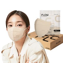 플로우 KF94 새부리형 마스크 대형, 50개입, 1박스, 베이지