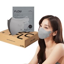 플로우 KF94 천사 새부리형 마스크 MS 중소형, 50매, 그레이