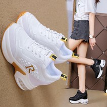 여성 통굽 8cm 치어리더 키높이 운동화 스탠딩화