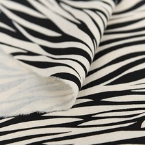 진흥 텍스타일 44인치 순면 20수 카모플라쥬 원단 시리즈, 얼룩말 블랙