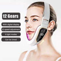 가정용고주파 얼굴리프팅기구 초음파마사지기 led 광자 아름다움 장치 치료 전기 기계 턱, 업데이트 된 흰색