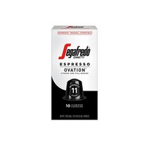 Segafredo Zanetti Sinfonia 에스프레소 캡슐 미디엄 로스트 강도 9 네스프레소 오리지널 머신과 호환 10개 알루미늄 포드, Ovation Dark Roast