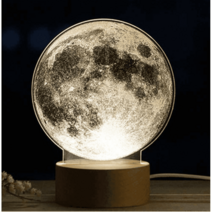 인테리어 LED 아크릴 무드등 달 램프 지구 행성 3D램프, 은하계