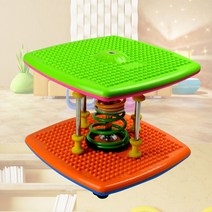 트위스트 디스크 더블스프링 가정용 운동기구 남녀공용 슬림 허리 힙 스텝퍼 트위스트 머신, 그린 오렌지