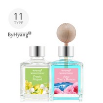 차량용방향제 에센셜 오일 함유 아로마 허브 향기 안전한 자동차 방향제 디퓨저 100ml (11종), 4 미드나잇자스민, 4 본상품선택