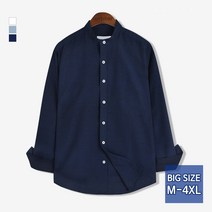 가이스토리 남성용 긴팔 차이나넥 빅사이즈 남방 로망 차이나넥 셔츠