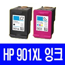 로켓잉크 HP OFFICEJET 4500 잉크 대용량 세트 HP901XL 데스크젯 4580 오피스 CC656AA 가정용 프린터 복합기, 2개입, HP901XL 대용량 검정 컬러 호환 세트