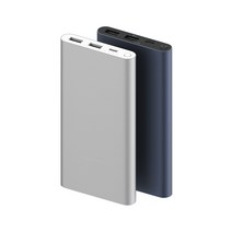 [정품] 샤오미 7세대 휴대용 10000mAh 보조배터리 PB100DZM, 실버, 색상:실버