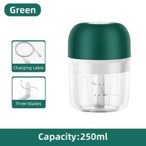 250ml 전기 마늘 다지기 가정용 휴대용 USB 충전 칠리 크러셔 미니 고기 분쇄기 아기 보완 식품 믹서