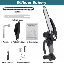 견고한 MAKITA 호환 18V 배터리 사용 무선 전기 체인톱 8 인치 3000W 브러시리스 절단 도구 디지털 디스, 02 Type B_01 EU