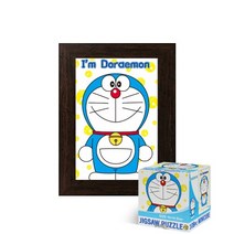 퍼즐피플 도라에몽 직소퍼즐, 웃는 얼굴 108피스 액자포함(99피스자체제작월넛), 108피스