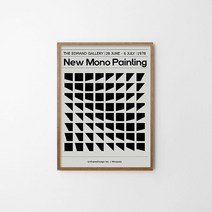 그래픽 감각적인 모던아트 액자 소형 드로잉 카페, 네추럴우드 30x40cm