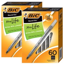 BIC Round 빅 엑스트라 라이프 펜 볼펜 2박스 1mm