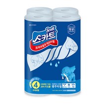 스카트 항균 프레쉬블루 빨아쓰는 행주타월 45매X4롤, 단품