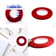 라인테이프 3MM 적색 줄테이프 라인테잎