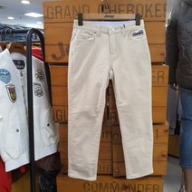 지프 와펜 장식 오비밴딩 팬츠
