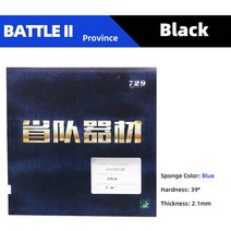 탁구 용품 연습 용품 솔로 729 Friendship Battle 2 시리즈 탁구 고무 전문 여드름 중급 및 고급 탁구 고, 08 Province 39 black
