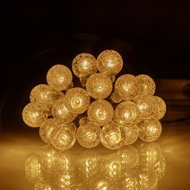 LED 태양열 정원등 태양광 조명 가로등 트리전구 알전구, 버블앵두 노랑 12m 100구