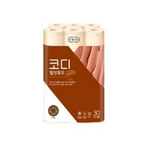 코디 웰빙황토 롤화장지 3겹 30m 30롤 화장지, 2팩