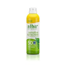 알바 보타니카 얼굴과 몸 Alba Botanica 선스크린 민감한 피부를 무향 스프레이 넓은 스펙트럼 SPF 50 방수 6 fl. 온스 병, Sensitive Fragrance Free (SPF