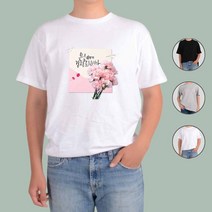가정의 달 어버이날 카네이션 맞춤 반팔티 19 남녀공용 여성 아동 라운드티 남자 면티 커플티