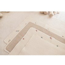 아기 면 100수 누빔 사계절 패드 신생아 침대, 아이보리(S)