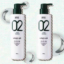 아모스 녹차실감 샴푸 민감성 500g 1+1, 2개, 500g x 2개