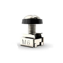 M6X16mm 랙 마운트 케이지 너트 랙 마운트 서버 캐비닛 용 나사 및 와셔 랙 마운트 서버 선반, 100pcs., 실버 & 블랙
