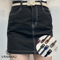 VANANA2 여성 사각 무광 슬림 유니크 벨트 (8color)