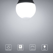 야외작업용조명 세차 틴팅샵 고성능 20W 18W 15W 12W PIR 모션 센서 LED 전구 B22 E27 110V 220V 차고 복도, 01 12W_01 E27, 02 차가운 흰색