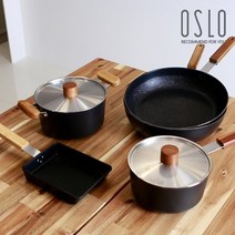 오슬로 IH 후라이팬 냄비세트 5종(사각+28후라이팬+28궁중팬+18편수+20양수), 기타