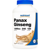 뉴트리코스트 파낙스 진셍 1000mg 글루텐 프리 캡슐, 240개입, 1개, 240정