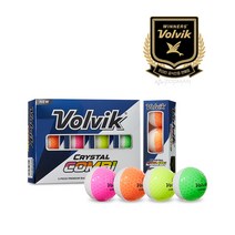 조그만골프 볼빅 크리스탈 콤비 골프공 반반 투컬러 골프볼 투칼라 반반공 무료 인쇄 쇼핑백, 크리스탈콤비 4컬러 12구