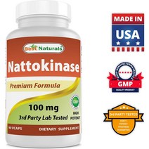Nattokinase 2000 FU 100 Mg 나토키나제 효소 지원 건강한 혈액 순환 지원 90정, 90 정