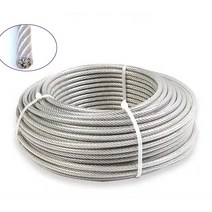 304 스테인레스 스틸 PVC 코팅 와이어 로프 7x7 유연한 케이블 빨랫줄 0.8mm 1mm 1.2mm-5mm 소프트 케이블, 06 3mm-10meter