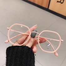 여성 안티 블루 경량 안경 빈티지 클래식 타원형 금속 프레임 차단 레이 대형