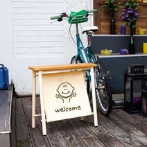 철제입간판 보급형 세우는 철제배너 제작 스틸배너, 흰색 50cmx70cm