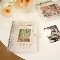 1300K A5 6공 PVC 콜렉트 바인더 세트, 6공바인더:PVC글리터-1.5포켓(30매)