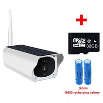 태양광 패널 인버터 설치 태양열 10 0P 무선 열 카메라 야외 와이파이 카메라 CCTV 감시 비디오 스마트 홈 PIR 감지 저전력 캠, 05 Cam 32gCard Battery