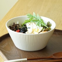 이지라이프 모던 면기 떡국그릇 라면그릇, 크림화이트