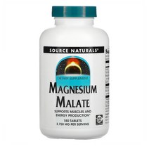 Source Naturals 마그네슘 425mg 말릭산 2500mg 1개